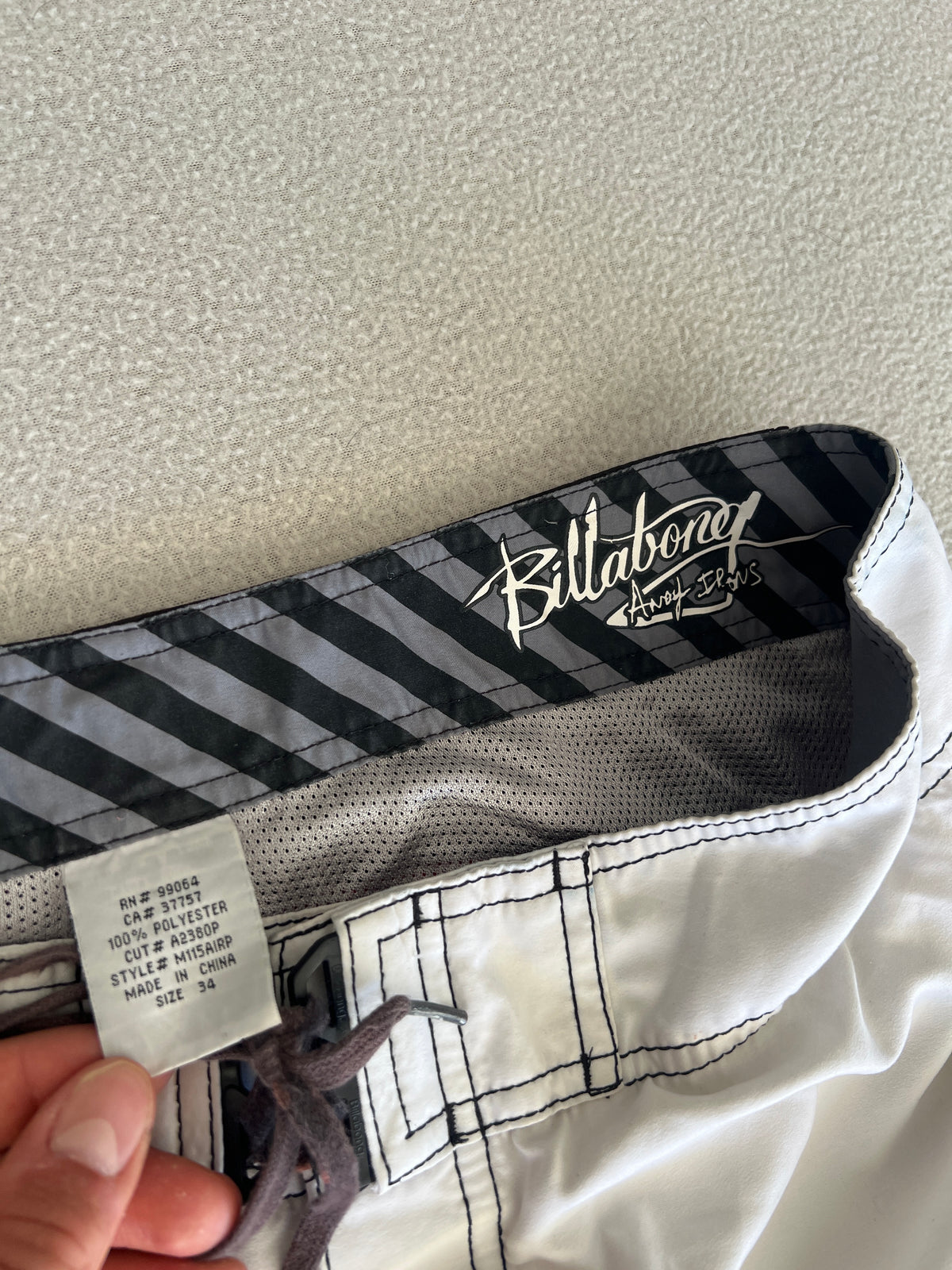 Vintage Billabong Andy Irons Signature Boardies - Size 34"