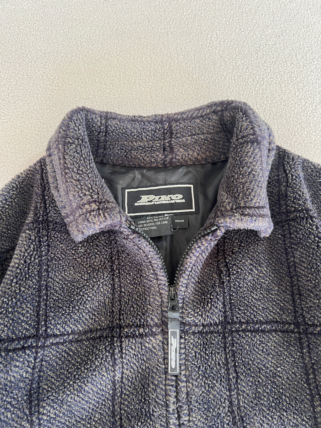 Vintage Piko Zip-Up Fleece Jacket - Size M