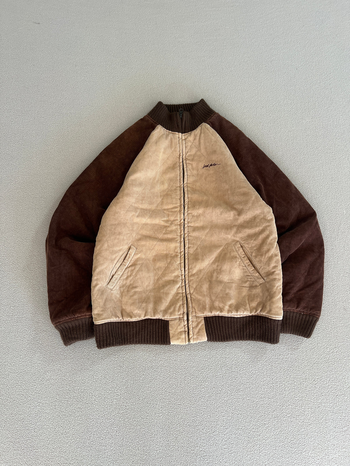 Vintage Local Motion Heavy-Weight Corduroy Zip-Up Jacket - Size M