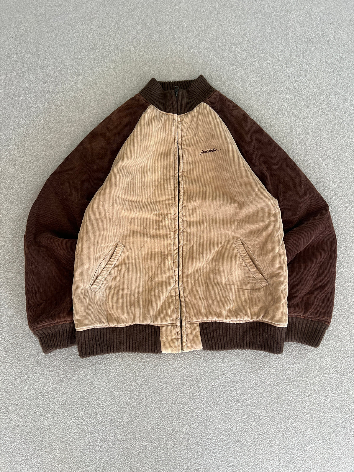 Vintage Local Motion Heavy-Weight Corduroy Zip-Up Jacket - Size M