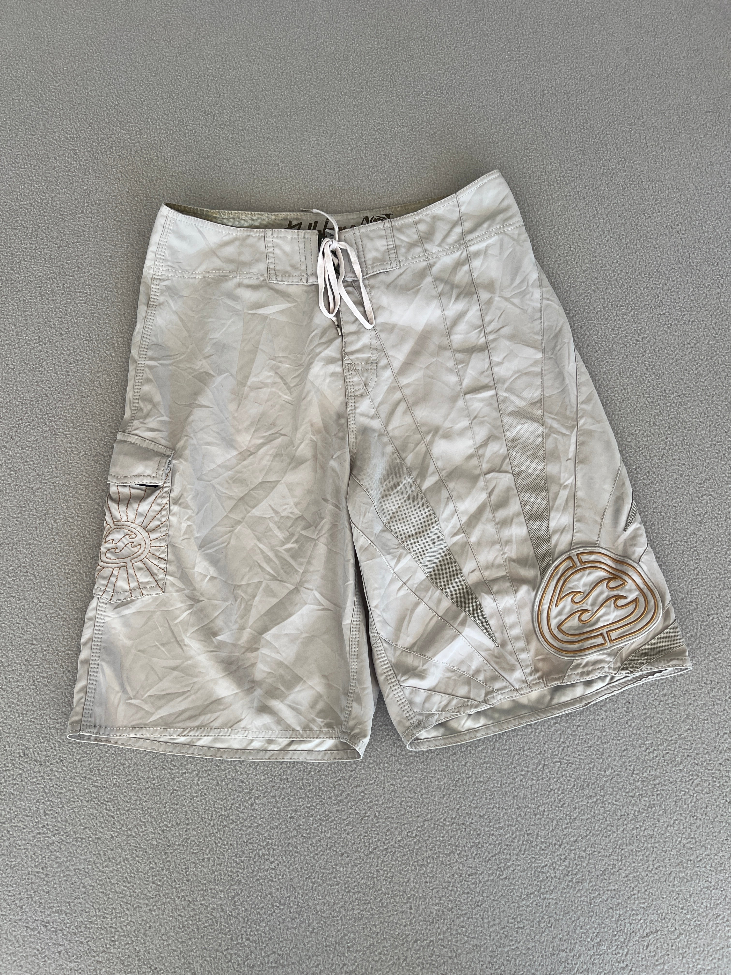 Vintage Billabong Andy Irons Signature Platinum Boardies - Size 33"
